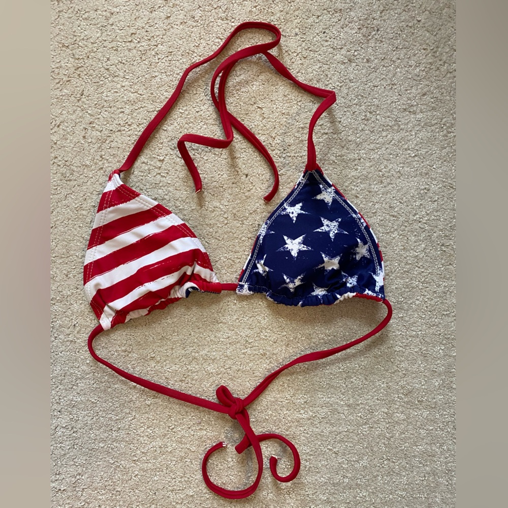 American flag bikini top